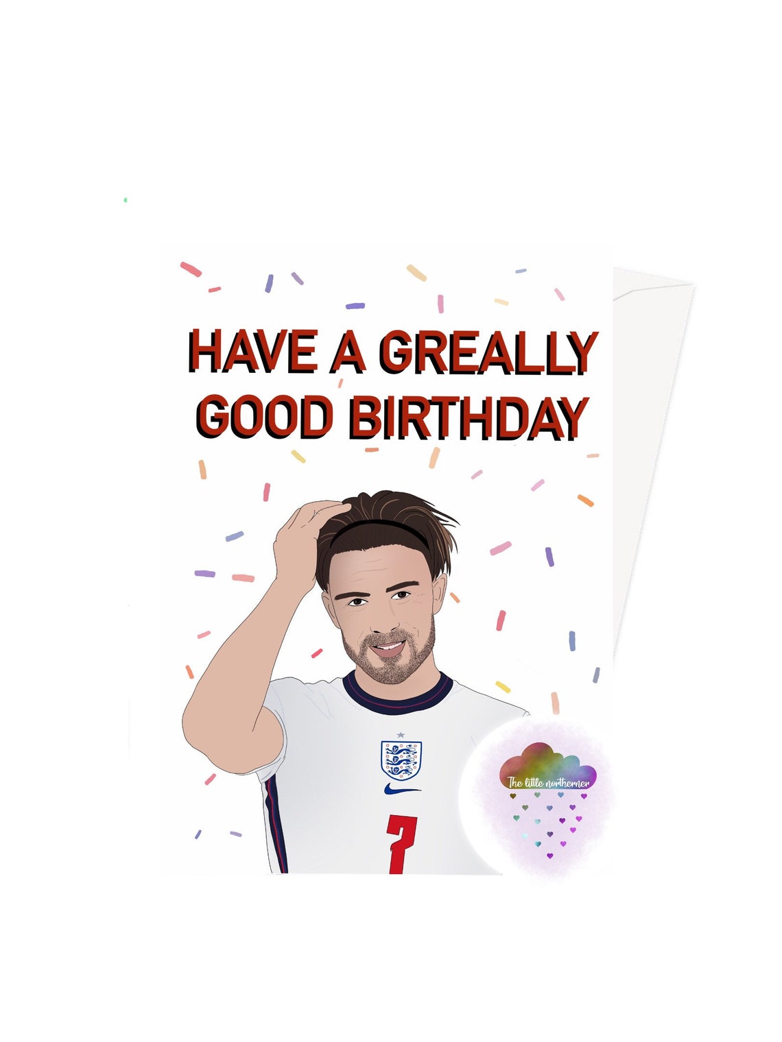 Jack grealish birthday card a6 greally good football England | Etsy