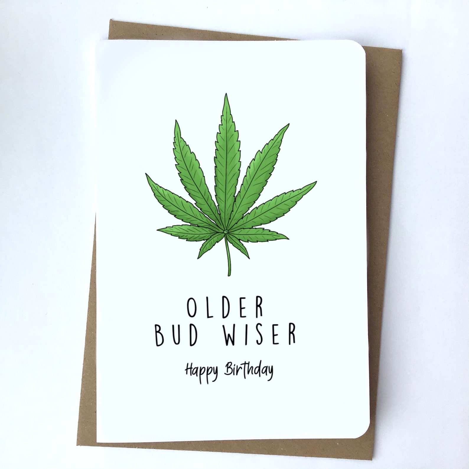 Marijuana Leaf Birthday Card Drugs Weed Bud Pot Head Etsy