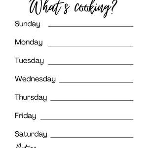 Menu- Digital Download