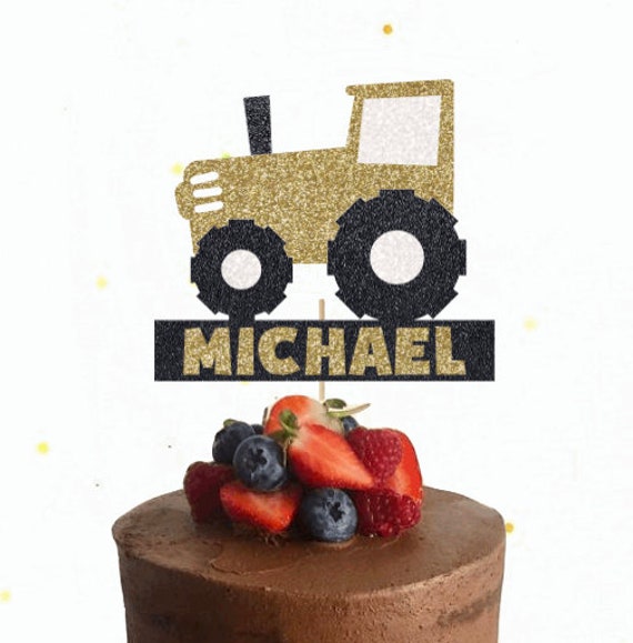 Tractor Cake Topper Tout Nom Couleur Personnalise Etsy France