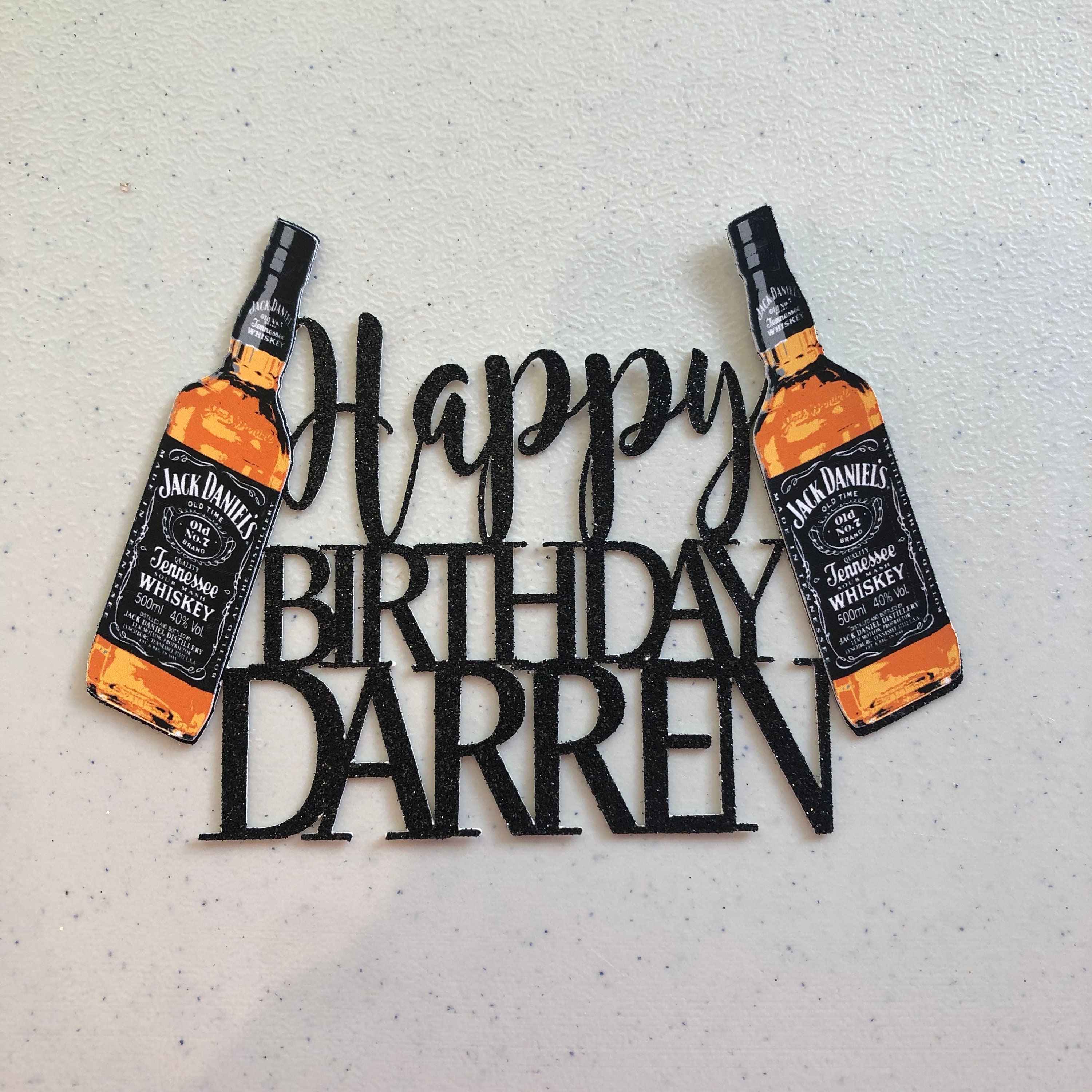 Jack Daniels Pastel Personalizado Topper Personalizar NOMBRE Etsy