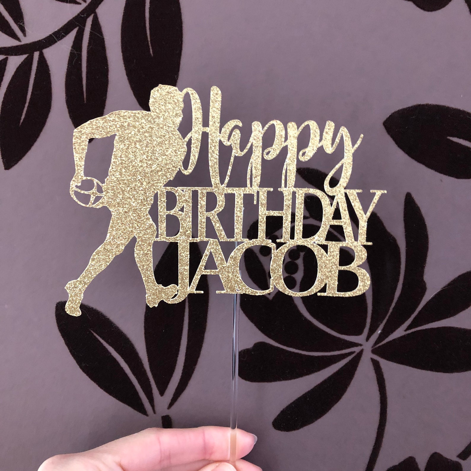 Rugby Cake Topper Personalised NAME Etsy