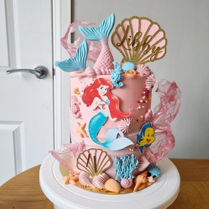 Little Mermaid Cake Topper Bundle - Personalised Name & Age