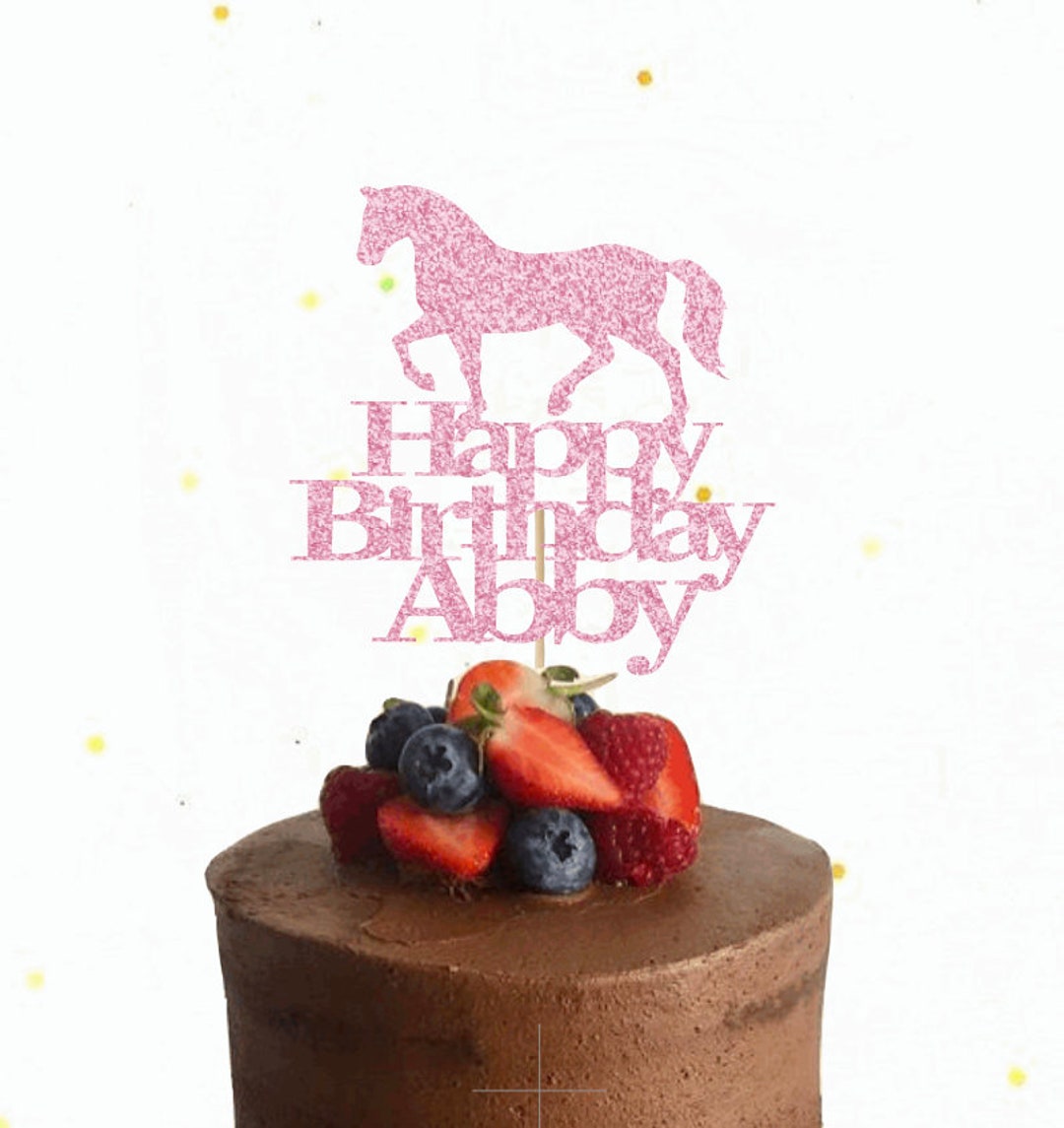 Horse Personalised Birthday Cake Topper Personalise NAME/AGE - Etsy