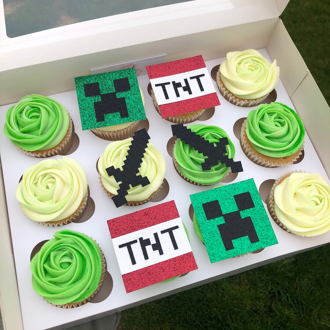 Minecraft Cupcake Toppers - Pack of 6 - Etsy