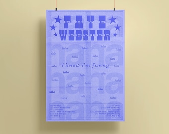 Faye Webster 'I Know I'm Funny haha' A4 Poster Print