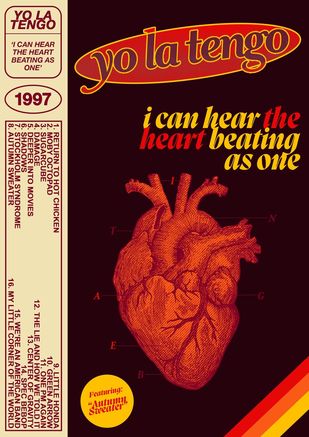 Yo La Tengo 'I Can Hear the Heart Beating as One' A4 Poster Print Etsy