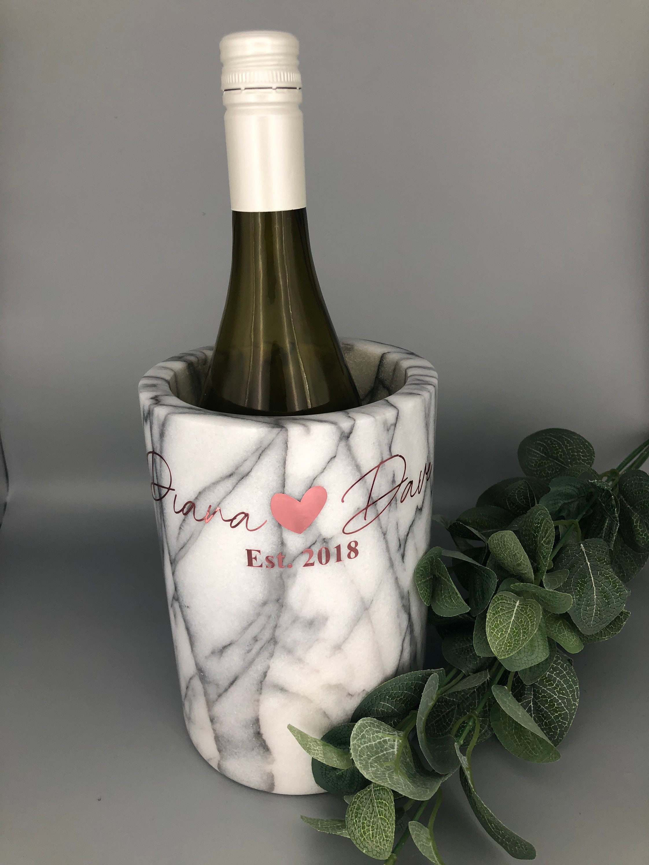 Personalised Marble Wine Cooler Etsy