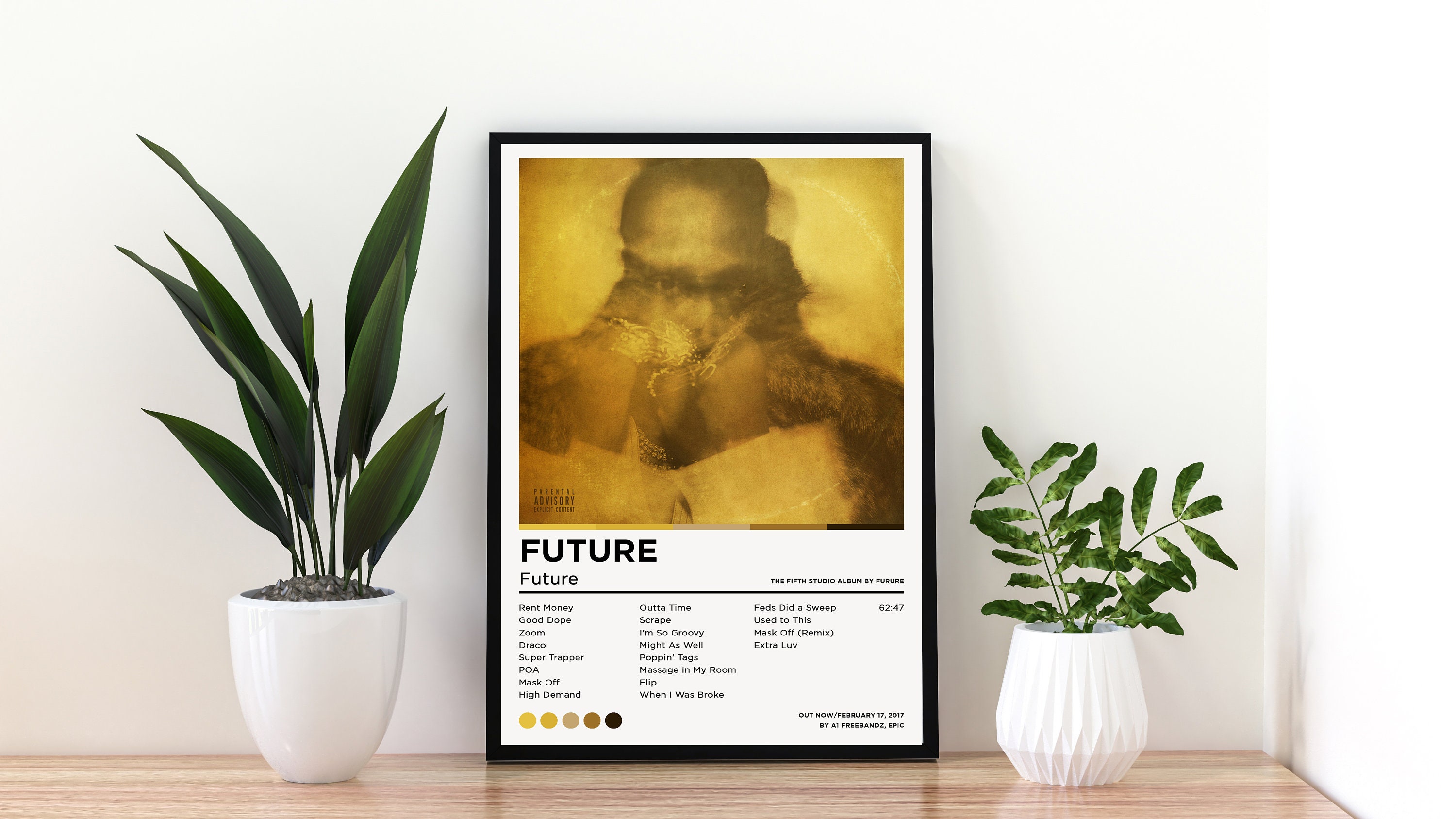 Future Poster Future Album Cover Poster Print TrackList Etsy