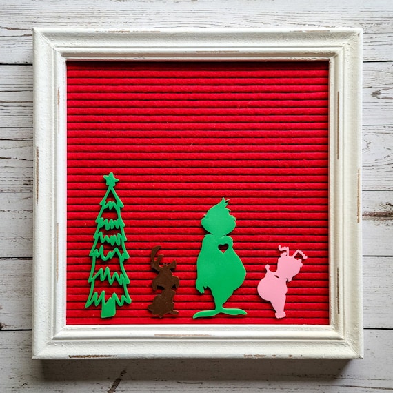 Christmas Letter Board Icons and Accessories Grinch Collection