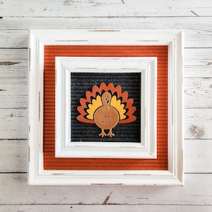 Thanksgiving Turkey Letter Board Icon - Fall Autumn Felt Letterboard Decor, Decorations, Accessories, Embellishments, Ornaments