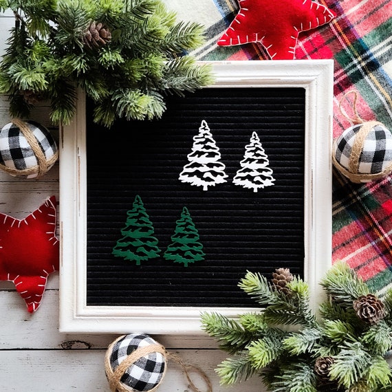 Letter Board Christmas Tree Icons Set of 2 Snowy Snow Etsy