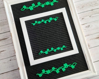 Irish Shamrock Clover St. Patrick's Day Letter Board Dividers | Felt Letterboard Icons & Accessories | Border, Garland, Frame, Decor