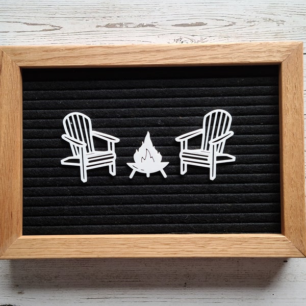 Summer Letter Board Icons | Muskoka Chair / Adirondack Chair Collection | Letterboard Accessories, Embellishments, Decor, Decorations