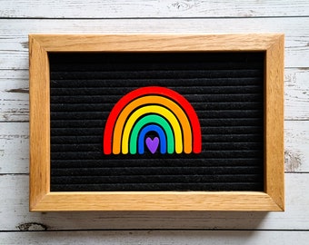 Rainbow Icon for Felt Letter Boards | Boho, ROYGBIV, Baby, St. Patrick's Day, Pride | Letterboard Accessories, Decorations, Embellishments