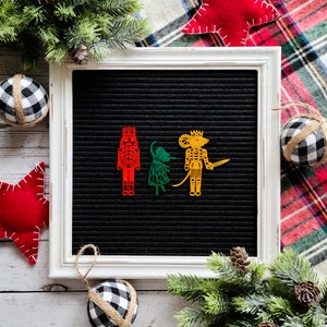 Christmas Letter Board Icons | The Nutcracker Ballet, Mouse King, Clara | Holiday Felt Message Letterboard Decorations, Decor, Accessories