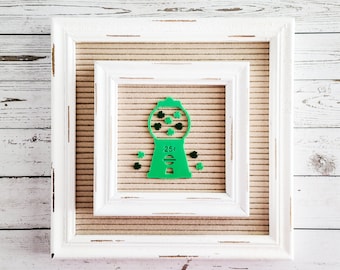 St. Patrick's Day Shamrock Gumball Machine for Felt Letter Boards | Irish, Ireland, Celtic | Letterboard Icons, Accessories, Decorations