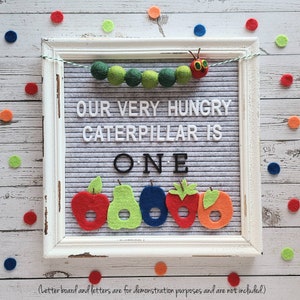 Hungry Caterpillar Letter Board Icons and Garland |  Felt Letterboard Accessories, Embellishments, Decorations, Ornaments