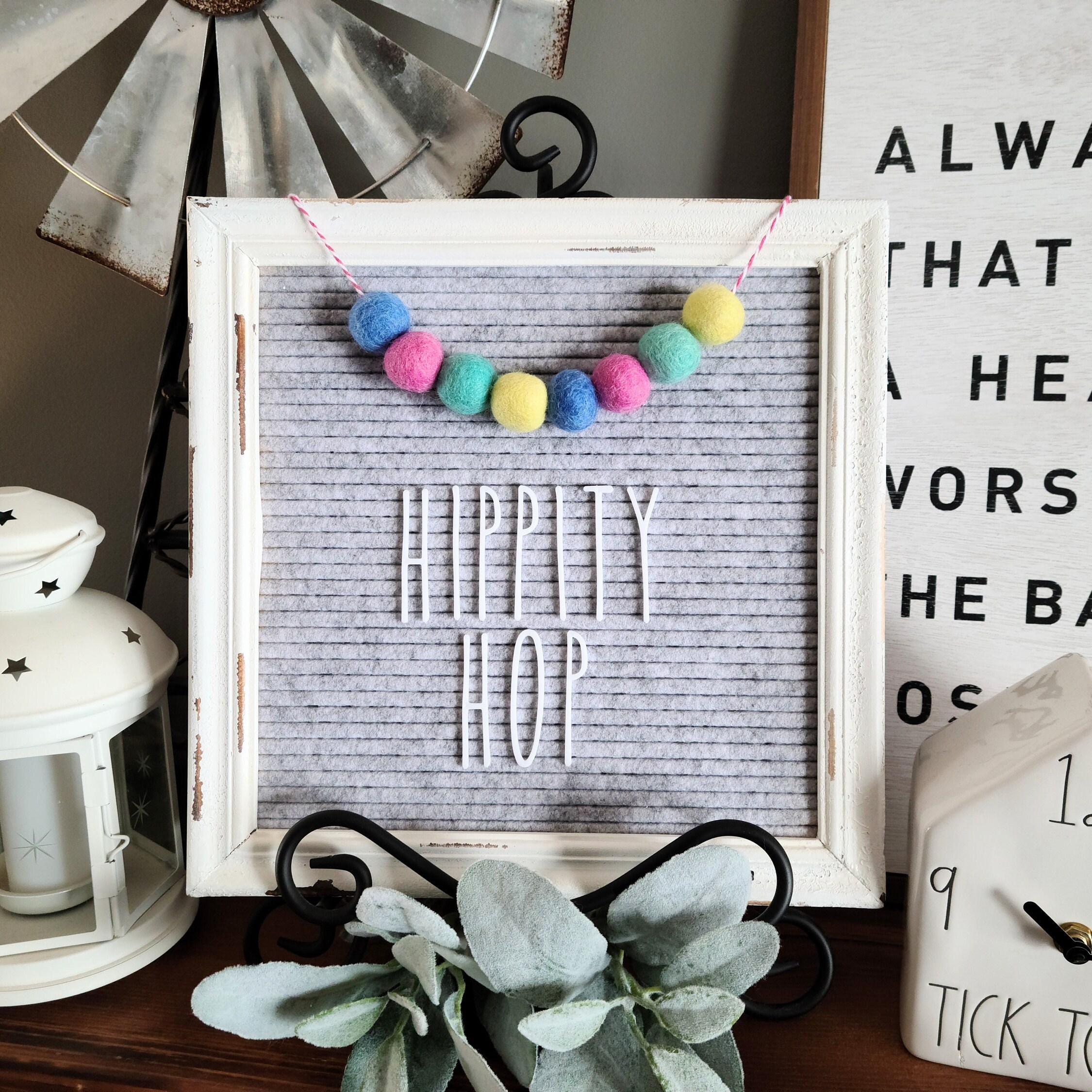 40cm Fillable Letters, Symbols or Numbers. Personalised & Made to Order  With Felt Ball Pom Poms for Bedroom and Home Decoration 