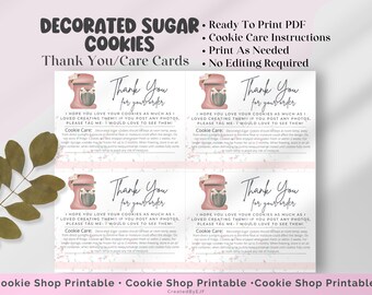 Sugar Cookie Thank You Cards: Floral Mixer Design (Digital Download)