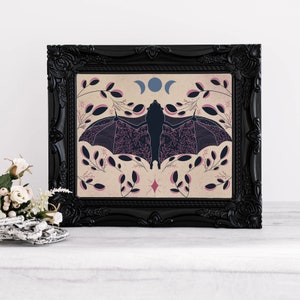 Bat At Night Art Print, 8"x10",  Wall Art