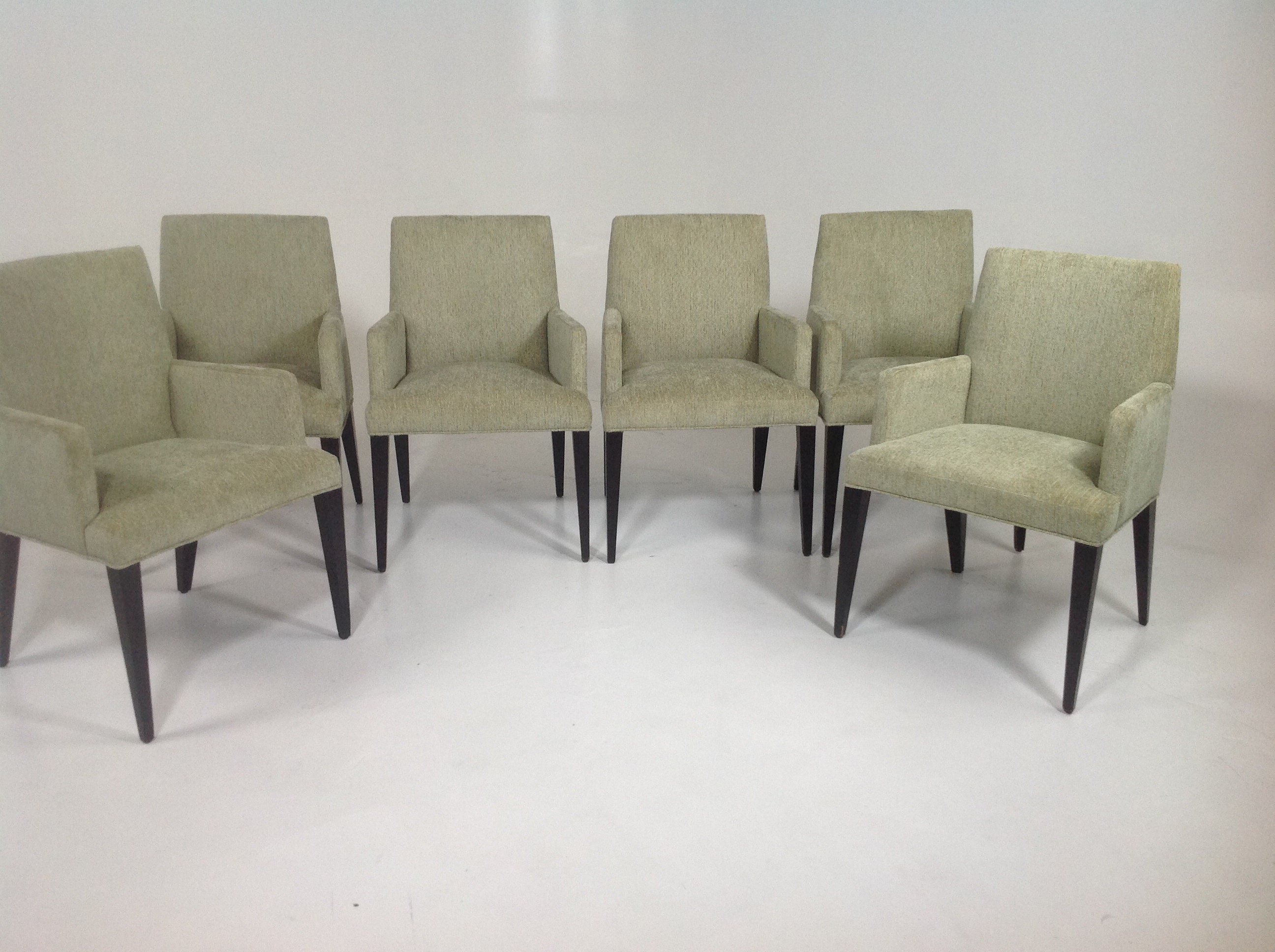 Modern Chenille Dining Chairs Set of 6 Etsy