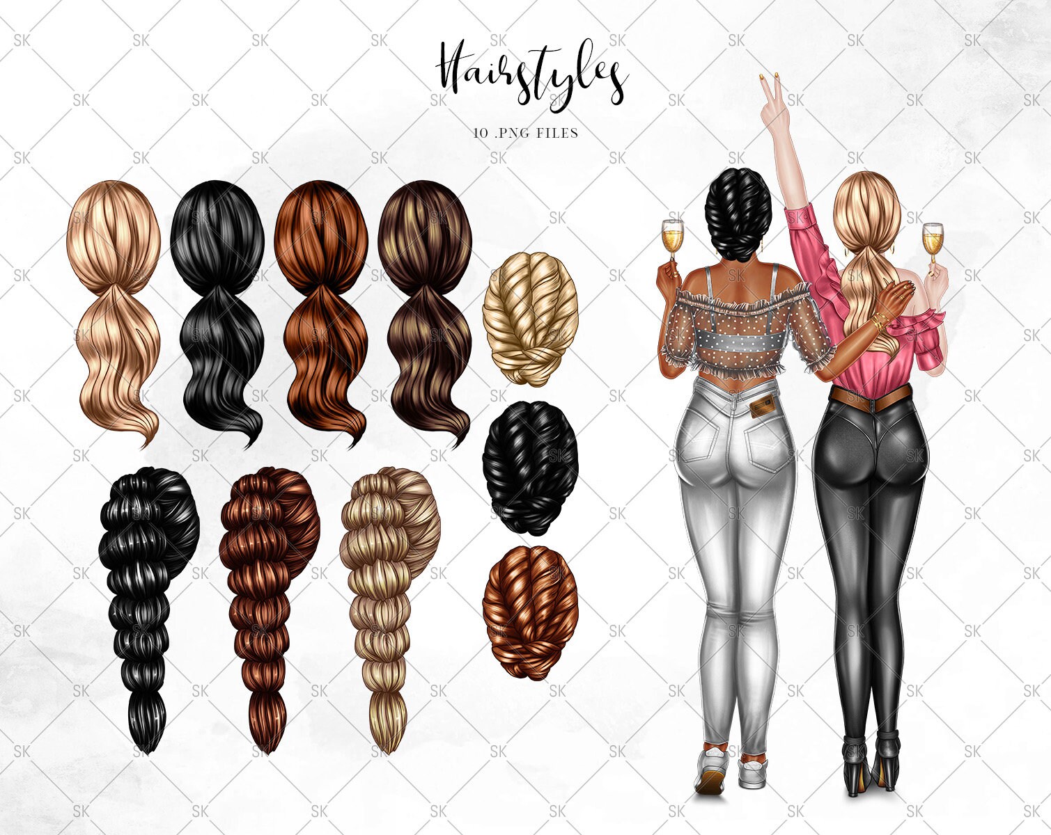 Best Friends Clipart BFF Clip Art DIY Bestie Custom Soul | Etsy