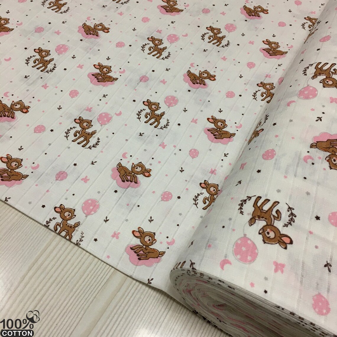 Muslin fabric organic meter baby fabric cotton do it Etsy