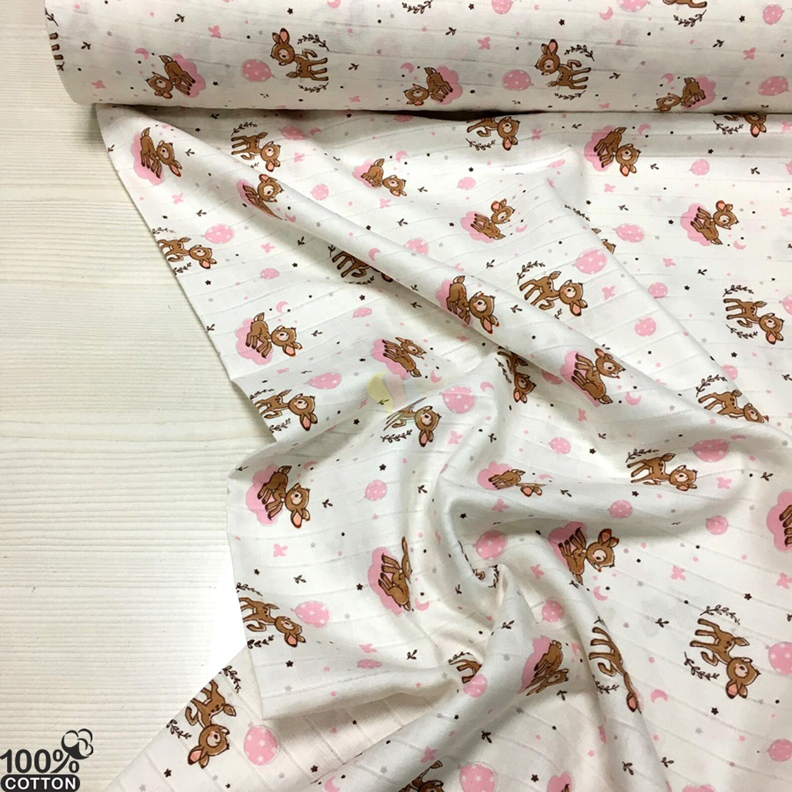 Muslin fabric organic meter baby fabric cotton do it Etsy