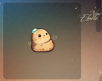 Twitch Potato emote for streamers / Kawaii Potato emote for your Twitch, Discord or Youtube