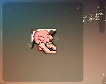Twitch cow emote for streamers / Kawaii cow milk emote for your Twitch, Discord or Youtube