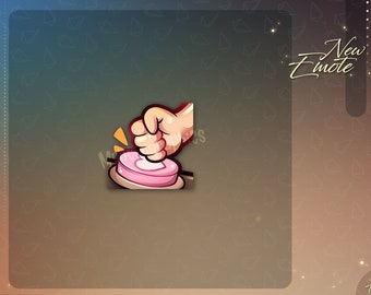 Kawaii Button Emote for Twitch, Discord, Youtube (Digital Download)
