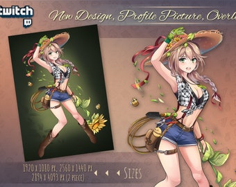 Cartoon Avatar Illustration: Twitch Overlay Profile Picture (Digital Portrait)