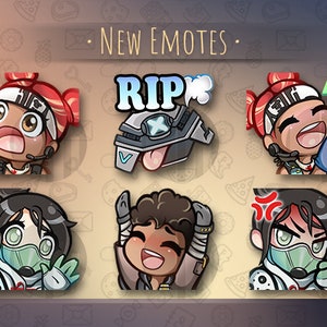 Twitch emotes // Cute chibi emotes for streamers / twitch, discord emotes/