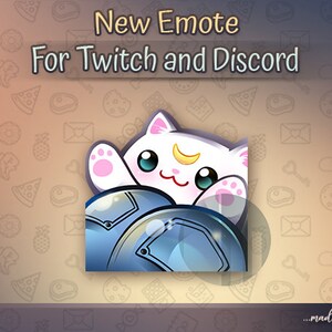 Bongo cat Twitch emotes // Cute chibi cat emotes for streamers /
