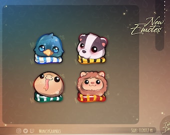 Cute Wizard Twitch Sub Emotes/ Twitch sub emotes