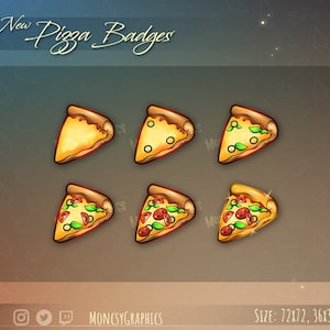 Pizza badges / Twitch bit badge / Twitch badges / Pizza Twitch badges / Sub Cheer Bit Stream sub badges