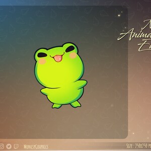 Animated Frog emote / Kawaii Frog animated twitch emote / Youtube emote / Cute Frog Animated Twitch emote