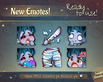 Cute DBD inspired Spirit Twitch emote / Dead by Daylight Inspired Emotes / Discord Emotes / Horror Emote Set - Twitch Emote Set /