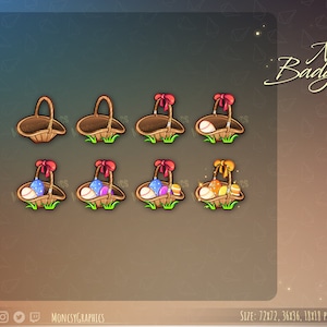 Osternest Twitch Badges / Sub-Badges / Bit-Badges / Twitch Design