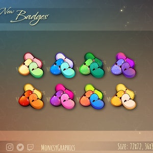 Cute Candy / Wizard Twitch Sub Badges/ Bit badges