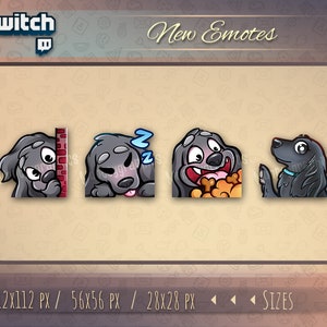 Emotki Twitch Dog / Urocze emotikony chibi Dog dla streamerów / na Twitch, Discord lub Youtube