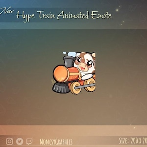 Hype Train Emote / Animated Cow Hype Train emote