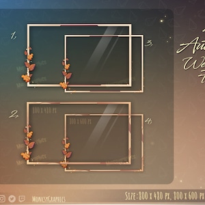 Webcam Overlay / Webcam Frame - Autumn Webcam frame / Cute Custom Twitch Streamlabs OBS Facecam Overlay