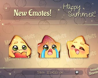 Twitch emotes // Cute Star chibi emotes for streamers / Kawaii Star emotes / for Twitch and Discord