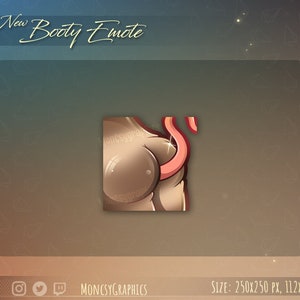 Twitch Cute Opossum Booty emote for streamers / Booty emote for your Twitch, Discord or Youtube