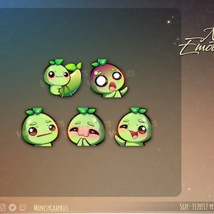 Twitch Mokoko Inspired emotes / Cute Mokoko Inspired sub emotes for streamers / Kawaii Mokoko Inspired emotes for your twitch