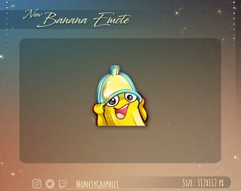 Twitch Cute Banana emotes for streamers / Kawaii Banan emote for your Twitch, Discord or Youtube