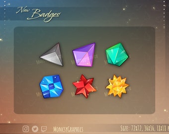 Twitch Bit Badges: Gem Subscriber Badges (Digital Download)
