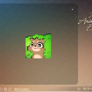 Animated Raccoon emote / Kawaii Raccoon animated twitch emote / Youtube emote / Cute Raccoon Animated Twitch emote